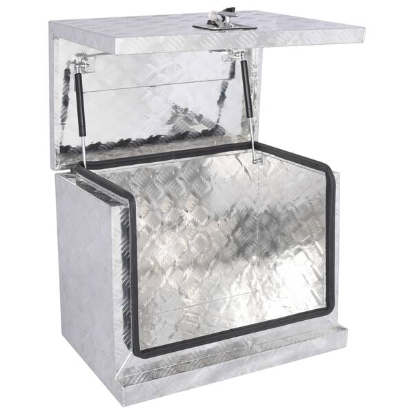 vidaXL Aluminijska kutija 62 x 40 x 50 cm srebrna