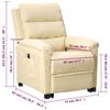 vidaXL Fotelja na podizanje od tkanine krem