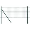 vidaXL Euro Ograđivanje Ukop 25 x 0,8 m Čelik premazan PVC-om Zelena