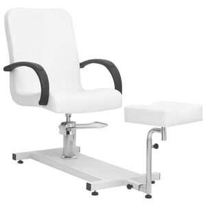 vidaXL Stolica za masažu s osloncem bijela 127x60x98 cm umjetna koža
