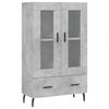vidaXL Visoka komoda boja betona 69,5 x 31 x 115 cm konstruirano drvo
