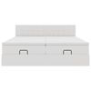 vidaXL Okvir kreveta s madracima bijela 160x200 cm umjetna koža