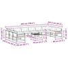 vidaXL Set vanjskih sofa s jastukom 11 pcs Prirodna i svijetlo siva