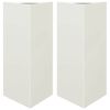 vidaXL Vrtne sadilice 2 kom bijela trokutasta 40x34,5x75 cm čelične