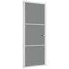 vidaXL Unutarnja vrata 83 x 201,5 cm Bijela od ESG stakla i aluminija