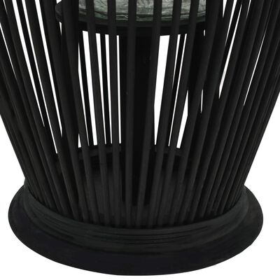 vidaXL Viseći svijećnjak od bambusa crni 60 cm
