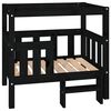 vidaXL Krevet za pse Crna 75,5 x 63,5 x 70 cm od masivne borovine