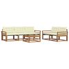 vidaXL Set vanjskih sofa s jastukom 6 pcs Prirodna i krem