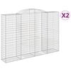 vidaXL Lučne gabionske ko&scaron;are 2 kom 300x50x200/220cm pocinčano željezo