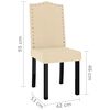 vidaXL Blagovaonske stolice 2 kom krem bar&scaron;unaste