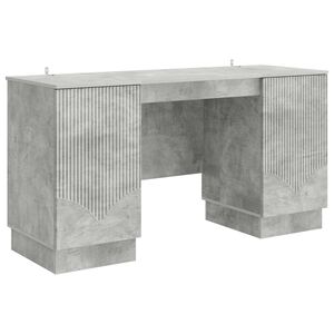 vidaXL Stol Betonska siva 142,5 x 50 x 75 cm Konstruirano drvo