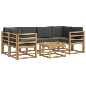 vidaXL Set vanjskih sofa 7 kom. Bijela i antracit