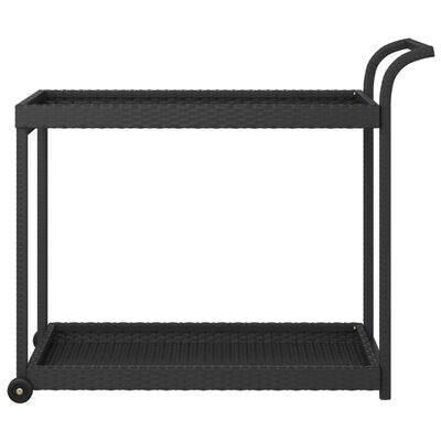 vidaXL Barska kolica crna 100 x 45 x 83 cm od poliratana