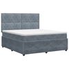 vidaXL Boxspring krevet s madracem Tamnosiva 160 x 200 cm Bar&scaron;un