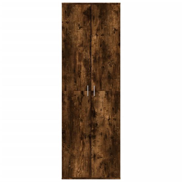 vidaXL Visoka komoda dimljeni hrast 60x35x180 cm konstruirano drvo