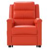 vidaXL Masažna fotelja na podizanje crvena od umjetne kože