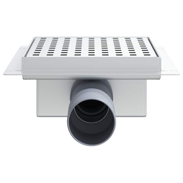 vidaXL Tu&scaron;ni odvod s točkicama Srebrno 15 x 15 cm Nehrđajući čelik 304