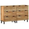 vidaXL Komoda 2 kom smeđa 60x33x75 cm Puno drvo Mango