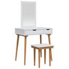 vidaXL Set toaletnog stolića FAUSKE 3 kom. Bijela 76 x 50 x 143 cm