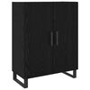 vidaXL Highboard 2 pcs Crni hrast Konstruirano drvo
