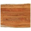 vidaXL Stolna ploča 90x80x2,5 cm pravokutna bagremovo drvo živi rub