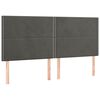 vidaXL Uzglavlje tamno sivo 160x5x118/128 cm bar&scaron;unasto