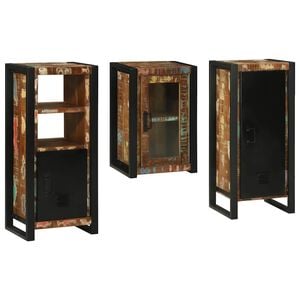 vidaXL Set namje&scaron;taja za kupaonicu 3 kom. &Scaron;areni 40 x 35 x 90 cm