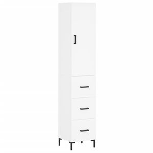 vidaXL Visoka komoda bijeli 34,5x34x180 cm od konstruiranog drva