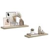 vidaXL Plutajuće zidne police 2 kom boja hrasta 80 x 23,5 x 3,8 cm MDF