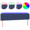 vidaXL LED uzglavlje plavo 200 x 7 x 78/88 cm od tkanine