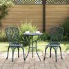 vidaXL Bistro set za vrt 3 pcs Zelena Aluminij