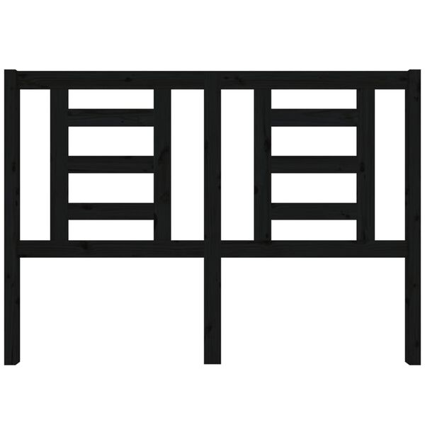 vidaXL Uzglavlje za krevet crno 141 x 4 x 100 cm od masivne borovine