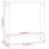 vidaXL Konzolni stol siva boja hrasta 75x22,5x75 cm konstruirano drvo