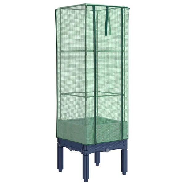 vidaXL Povi&scaron;ena gredica s pokrovom za staklenik 40 x 40 x 140 cm