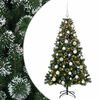 vidaXL Umjetno božićno drvce s kuglicama 120 cm 150 LED lampica