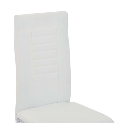 vidaXL 5-dijelni blagovaonski set od umjetne kože bijeli