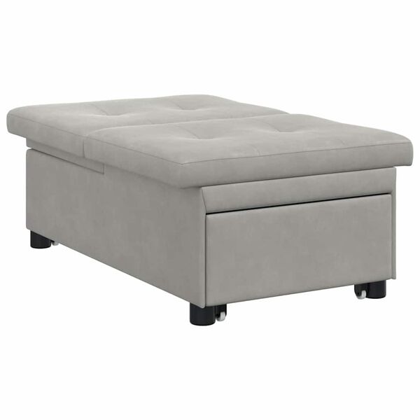 vidaXL Krevet-sofa na razvlačenje Svijetlo siva 194 x 67 x 82 cm
