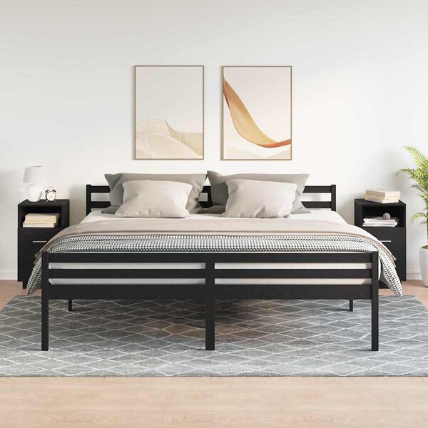 vidaXL Noćni ormarići 2 kom s 2 ladice crni 36x36x68 cm