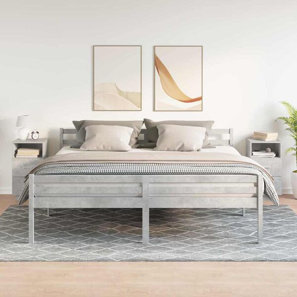 vidaXL Noćni ormarići 2 kom s 2 ladice beton siva 36x36x68 cm