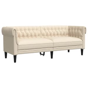 vidaXL Trosjed Chesterfield platneni