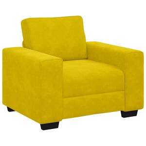 vidaXL Sofa fotelja žuta 100x77x82 cm bar&scaron;un