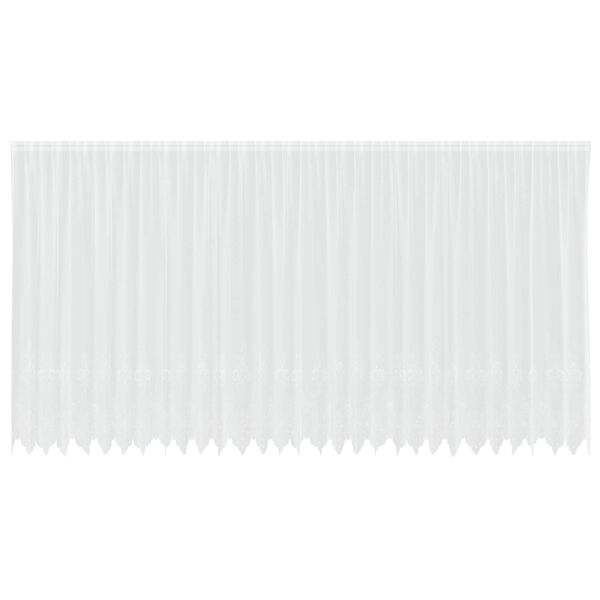 vidaXL Čipkasta zavjesa sa zavjesama Bijelo 245 x 750 cm Poliester