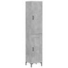 vidaXL Visoka komoda siva betona 34,5x34x180 cm od konstruiranog drva