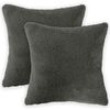 vidaXL Presvlaka za jastuk 2 pcs HEERLEN Tamnosiva 30 x 30 cm Boucl&eacute;