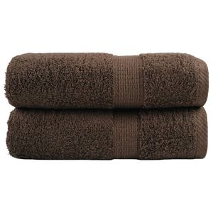 vidaXL Premium ručnici za pranje SOLUND 2 kom. smeđi 30x30 cm 600 g/m&sup2;