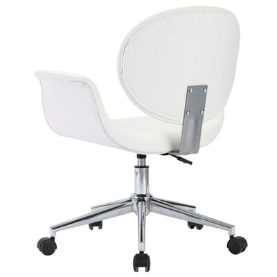 vidaXL Okretne blagovaonske stolice 6 kom bijele od umjetne kože