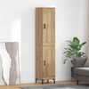vidaXL Highboard Umjetnički hrast 34,5 x 34 x 180 cm Konstruirano drvo