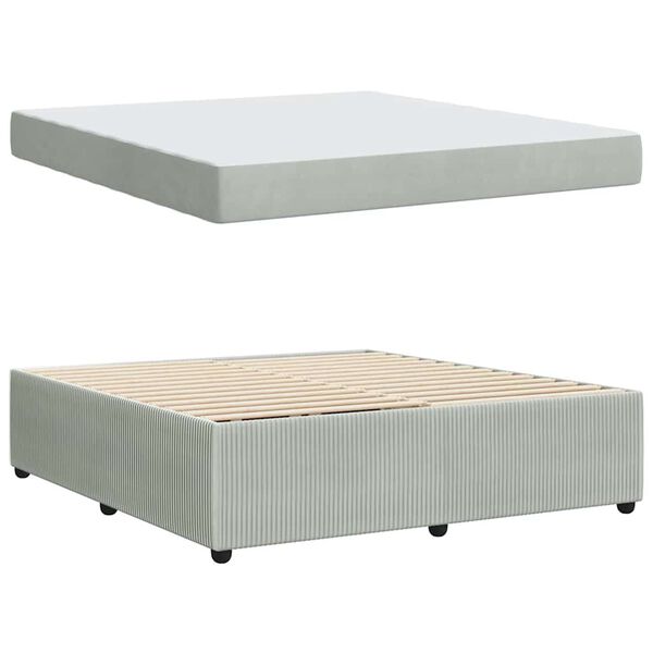 vidaXL Krevetna konstrukcija Svijetlo siva 180 x 200 cm tkanina