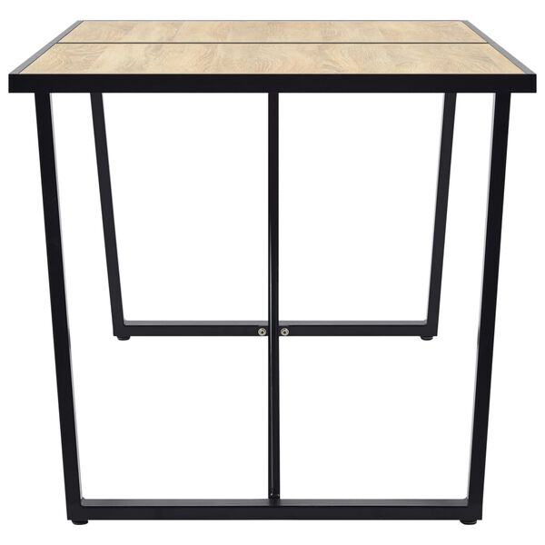 vidaXL 5-dijelni blagovaonski set od umjetne kože crni