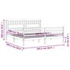vidaXL Okvir za krevet s uzglavljem bijeli 200x200 cm od masivnog drva